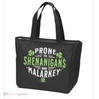 Prone To Shenanigans & Malarkey Fun Clovers St Patrick’S Day Tote Bag thumb 3
