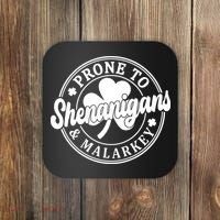 Prone To Shenanigans Malarkey St Patricks Day Coaster thumb 0