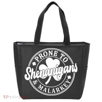 Prone To Shenanigans Malarkey St Patricks Day Tote Bag