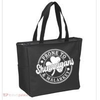 Prone To Shenanigans Malarkey St Patricks Day Tote Bag thumb 2