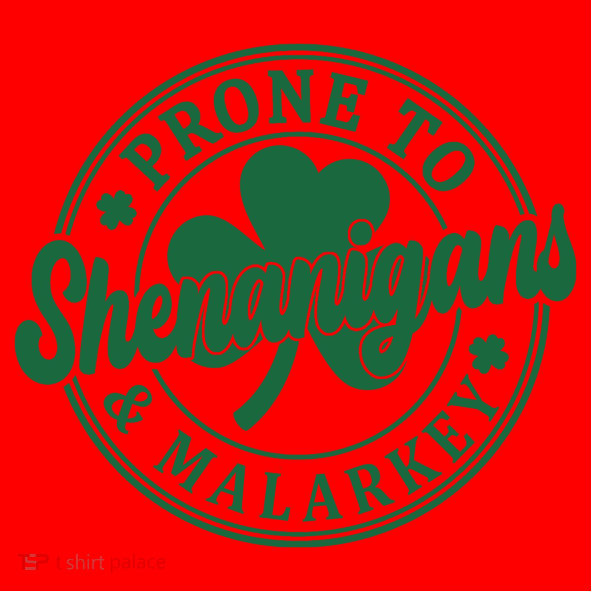 Prone To Shenanigans Malarkey St Patricks Day Santa Hat