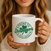 Prone To Shenanigans Malarkey St Patricks Day Coffee Mug thumb 3