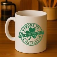 Prone To Shenanigans Malarkey St Patricks Day Coffee Mug thumb 4