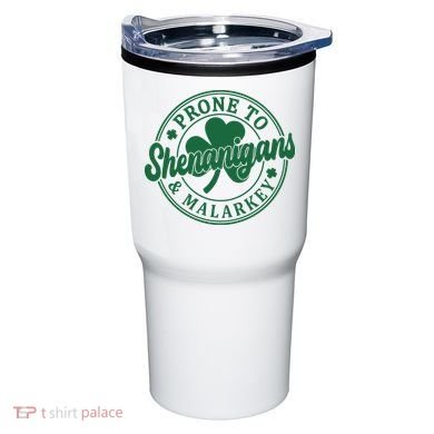 Prone To Shenanigans Malarkey St Patricks Day Tumbler