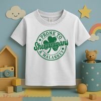 Prone To Shenanigans Malarkey St Patricks Day Toddler T-Shirt thumb 3