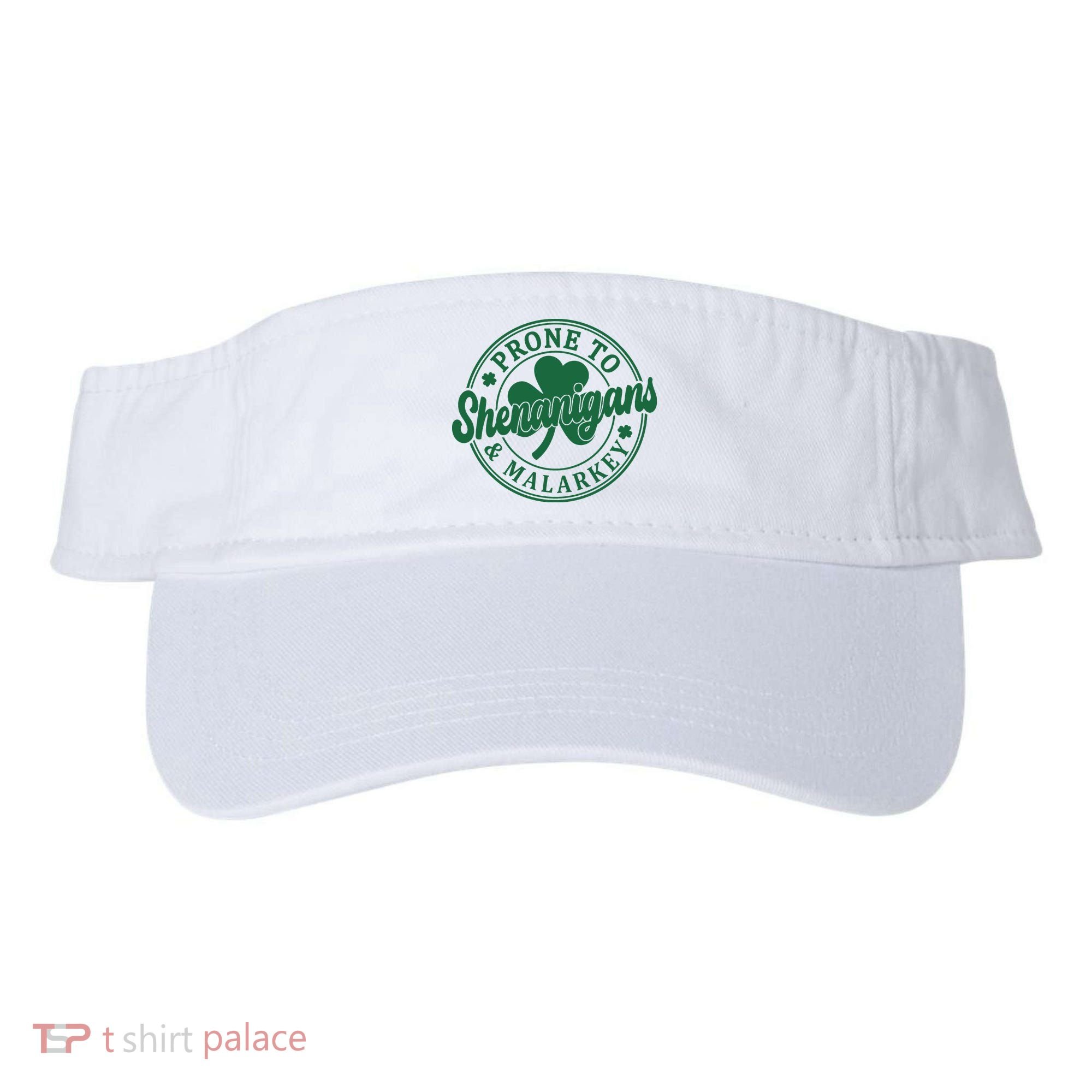 Prone To Shenanigans Malarkey St Patricks Day Visor