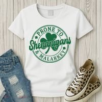 Prone To Shenanigans Malarkey St Patricks Day Women's T-Shirt thumb 3