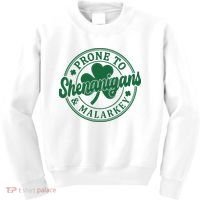 Prone To Shenanigans Malarkey St Patricks Day Kids Sweatshirt thumb 0