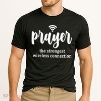 Prayer The Strongest Wireless Connection Cooling Performance Crew T-Shirt thumb 2