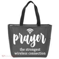 Prayer The Strongest Wireless Connection Tote Bag thumb 0