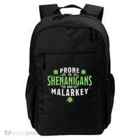 Prone To Shenanigans And Malarkey St Patricks Day Backpack thumb 0
