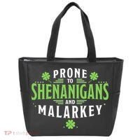 Prone To Shenanigans And Malarkey St Patricks Day Tote Bag thumb 0
