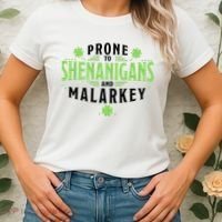 Prone To Shenanigans And Malarkey St Patricks Day Women's T-Shirt thumb 2