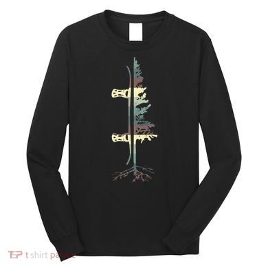 Pine Tree Snowboard Snowboarding Gift Long Sleeve Shirt