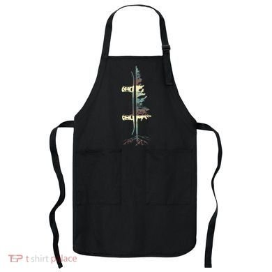 Pine Tree Snowboard Snowboarding Gift Apron