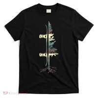 Pine Tree Snowboard Snowboarding Gift T-Shirt thumb 0