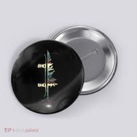 Pine Tree Snowboard Snowboarding Gift Button thumb 0