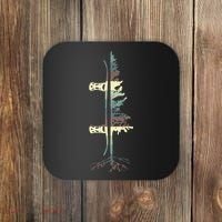 Pine Tree Snowboard Snowboarding Gift Coaster thumb 0