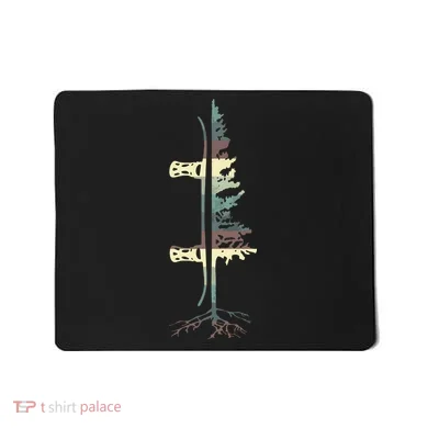 Pine Tree Snowboard Snowboarding Gift Mousepad