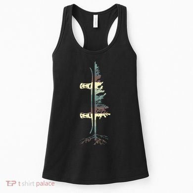 Pine Tree Snowboard Snowboarding Gift Women's Tank Top