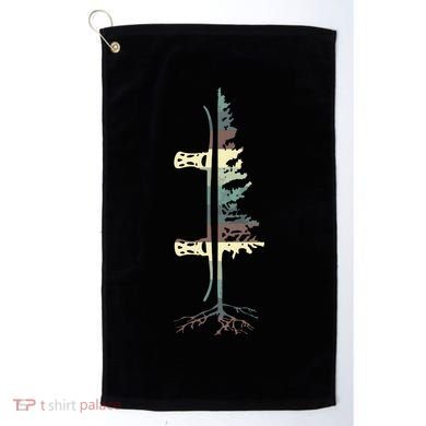 Pine Tree Snowboard Snowboarding Gift Golf Towel