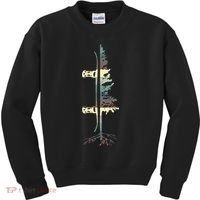Pine Tree Snowboard Snowboarding Gift Kids Sweatshirt thumb 0