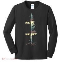 Pine Tree Snowboard Snowboarding Gift Kids Long Sleeve Shirt thumb 0