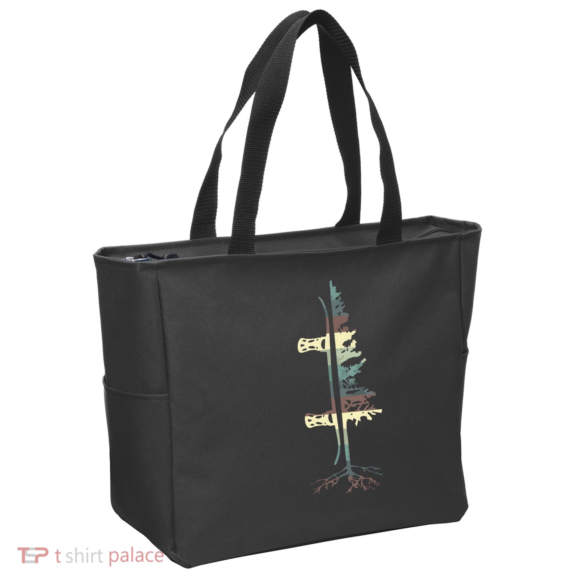 Pine Tree Snowboard Snowboarding Gift Tote Bag
