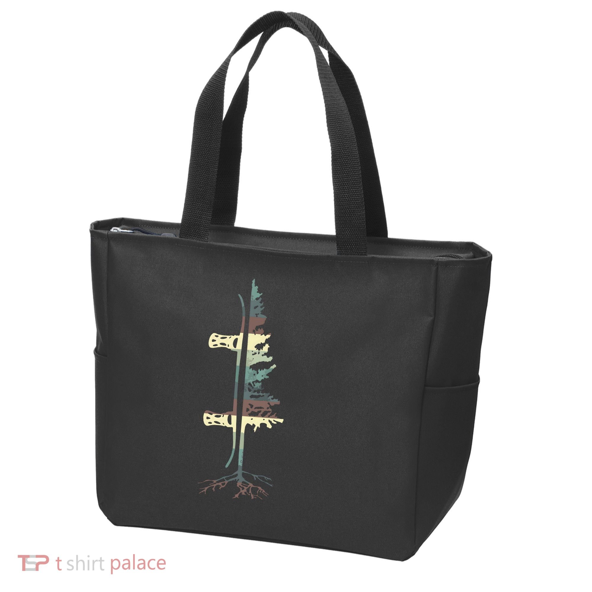 Pine Tree Snowboard Snowboarding Gift Tote Bag