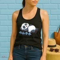 Panda The Struggle Is Real Weightlifting Fitness Gym Funny Women's Tank Top thumb 2