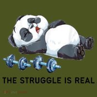 Panda The Struggle Is Real Weightlifting Fitness Gym Funny T-Shirt thumb 7