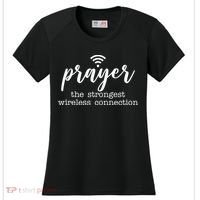 Prayer The Strongest Wireless Connection Women's Cooling Performance Crew T-Shirt thumb 0