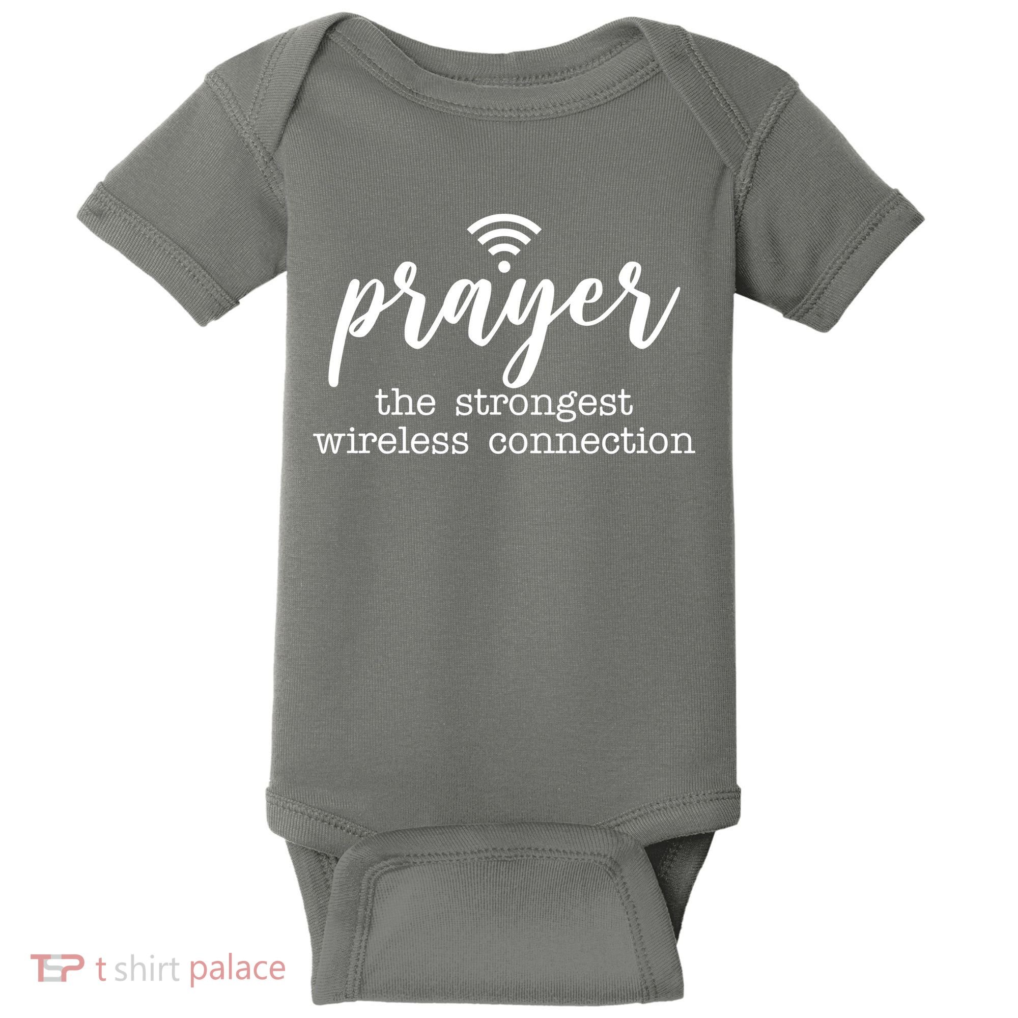 Prayer The Strongest Wireless Connection Baby Bodysuit