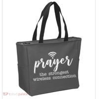 Prayer The Strongest Wireless Connection Tote Bag thumb 2