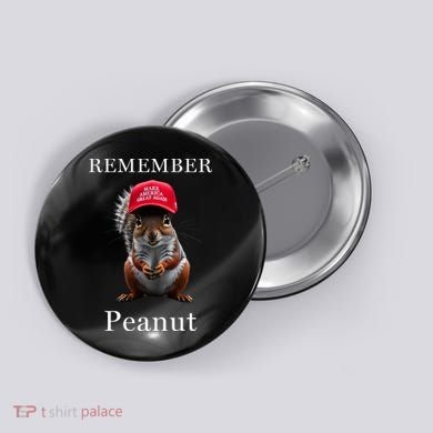 Peanut The Squirrel Button