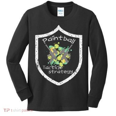 Paintball Tactile Strategy For Paintballers Kids Long Sleeve Shirt