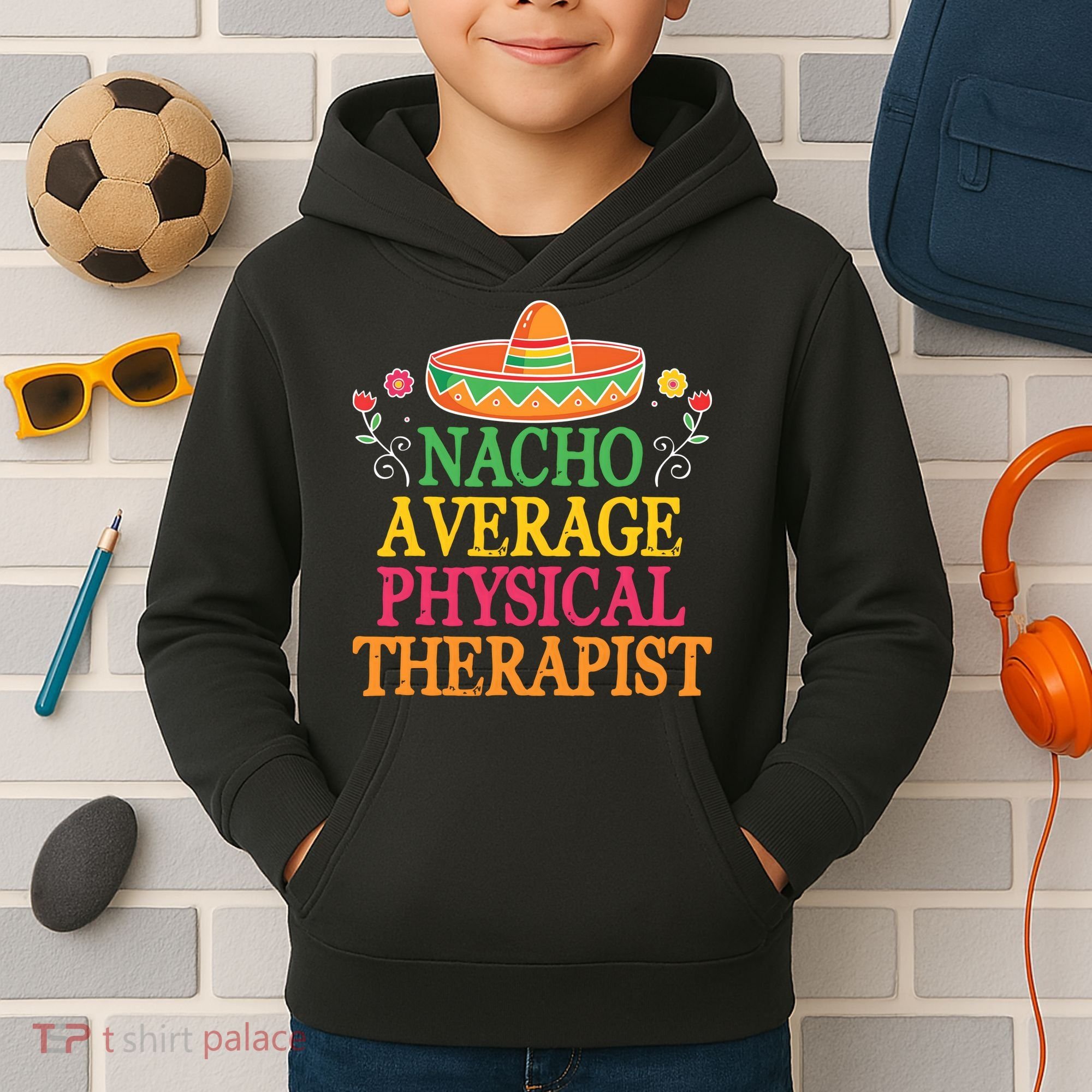 Physical Therapist Shirts Funny Nacho Pun Physiotherapy Kids Hoodie
