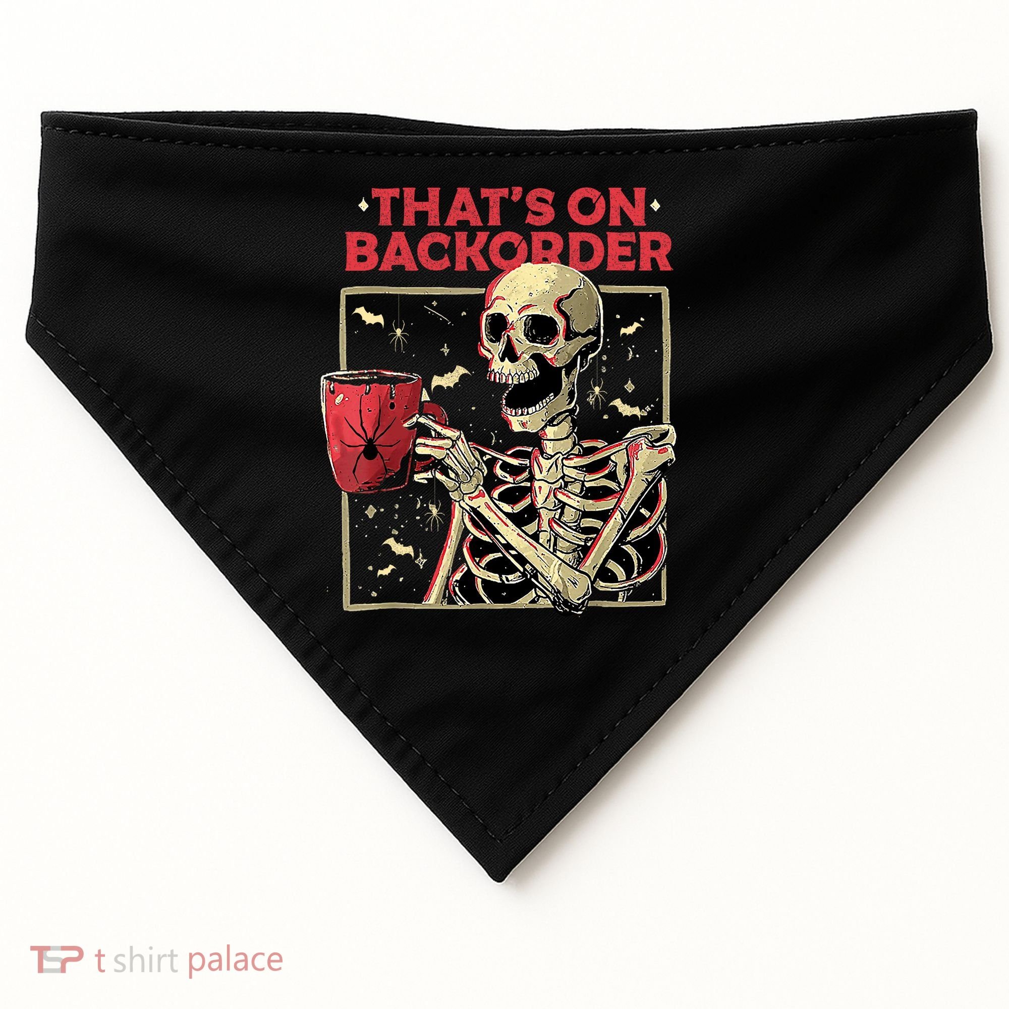 Pharmacy Tech Skeleton ThatS Backorder Funny Halloween USA-Made Doggie Bandana
