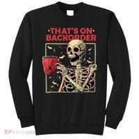 Pharmacy Tech Skeleton ThatS Backorder Funny Halloween Sweatshirt thumb 0