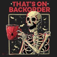 Pharmacy Tech Skeleton ThatS Backorder Funny Halloween Beanie thumb 2