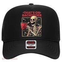 Pharmacy Tech Skeleton ThatS Backorder Funny Halloween Hat thumb 0