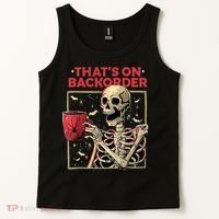 Pharmacy Tech Skeleton ThatS Backorder Funny Halloween Tank Top thumb 2