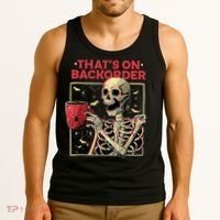 Pharmacy Tech Skeleton ThatS Backorder Funny Halloween Tank Top thumb 3