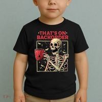Pharmacy Tech Skeleton ThatS Backorder Funny Halloween Toddler T-Shirt thumb 2