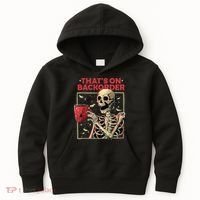 Pharmacy Tech Skeleton ThatS Backorder Funny Halloween Kids Hoodie thumb 0