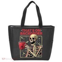 Pharmacy Tech Skeleton ThatS Backorder Funny Halloween Tote Bag thumb 0