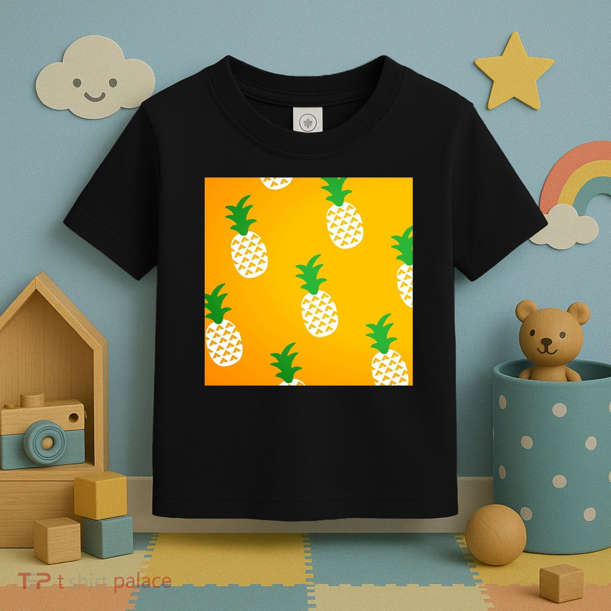 Pineapple Tropical Summer Toddler T-Shirt