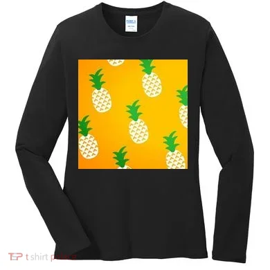 Pineapple Tropical Summer Women's Long Sleeve Shirt