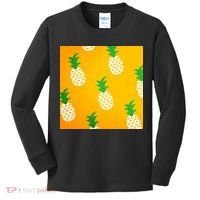 Pineapple Tropical Summer Kids Long Sleeve Shirt thumb 0