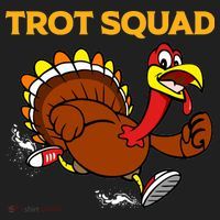 Pilgrim Trot Squad Gift Happy Thanksgiving Turkey Day Cool Gift Women's Sweatshirt thumb 2